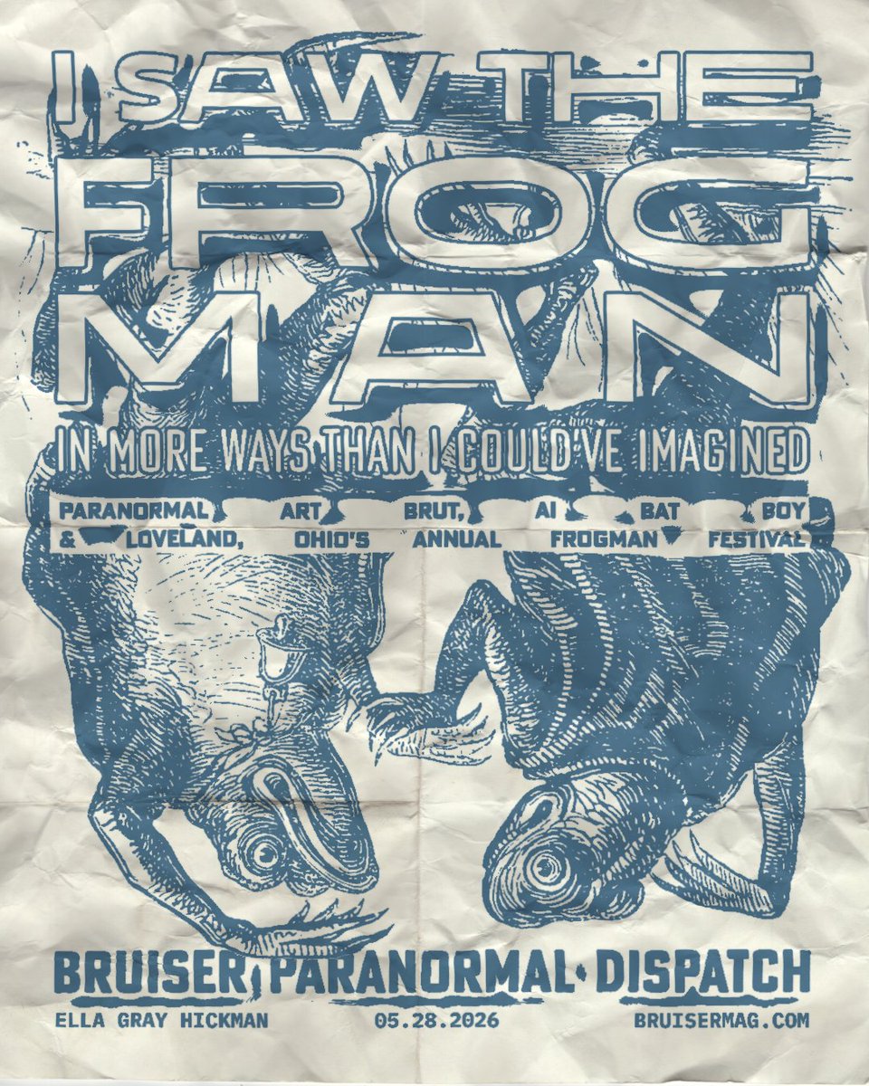 bruisermag's tweet photo. I was a little unnerved by an AI generated poster from the Clermont County Public Health Department that read “Frogman Believes in Harm Reduction” hung behind the department’s Narcan distribution table.

@ellagoinggray with an inside look at the Loveland Frogman Festival ↓ https://t.co/a7iItCcdwy