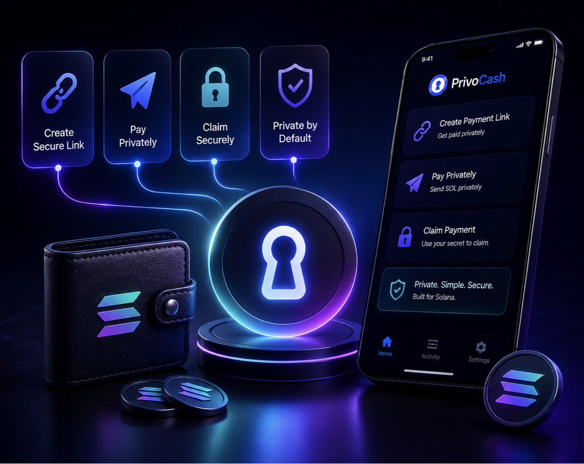 privocash's tweet photo. 1/

Crypto payments became fast.

But they also became extremely transparent.

Every payment can expose:

wallet balances
transaction history
connected addresses
payment behavior

PrivoCash is building a cleaner private-payment layer for Solana. https://t.co/QsSIBW9iub