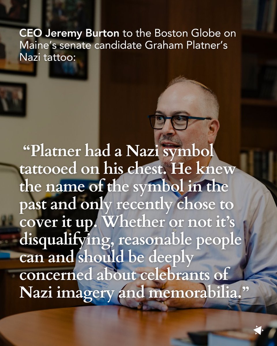 BostonJCRC's tweet photo. JCRC CEO @BurtonJM spoke with @GlobeOpinion about the backlash facing Congressman @RepAuchincloss after he called Graham Platner’s Nazi-themed tattoo “personally disqualifying”.

Read the full column from @Joan_Vennochi: 
https://t.co/RYfJMJFWDL https://t.co/raCHbSizFS