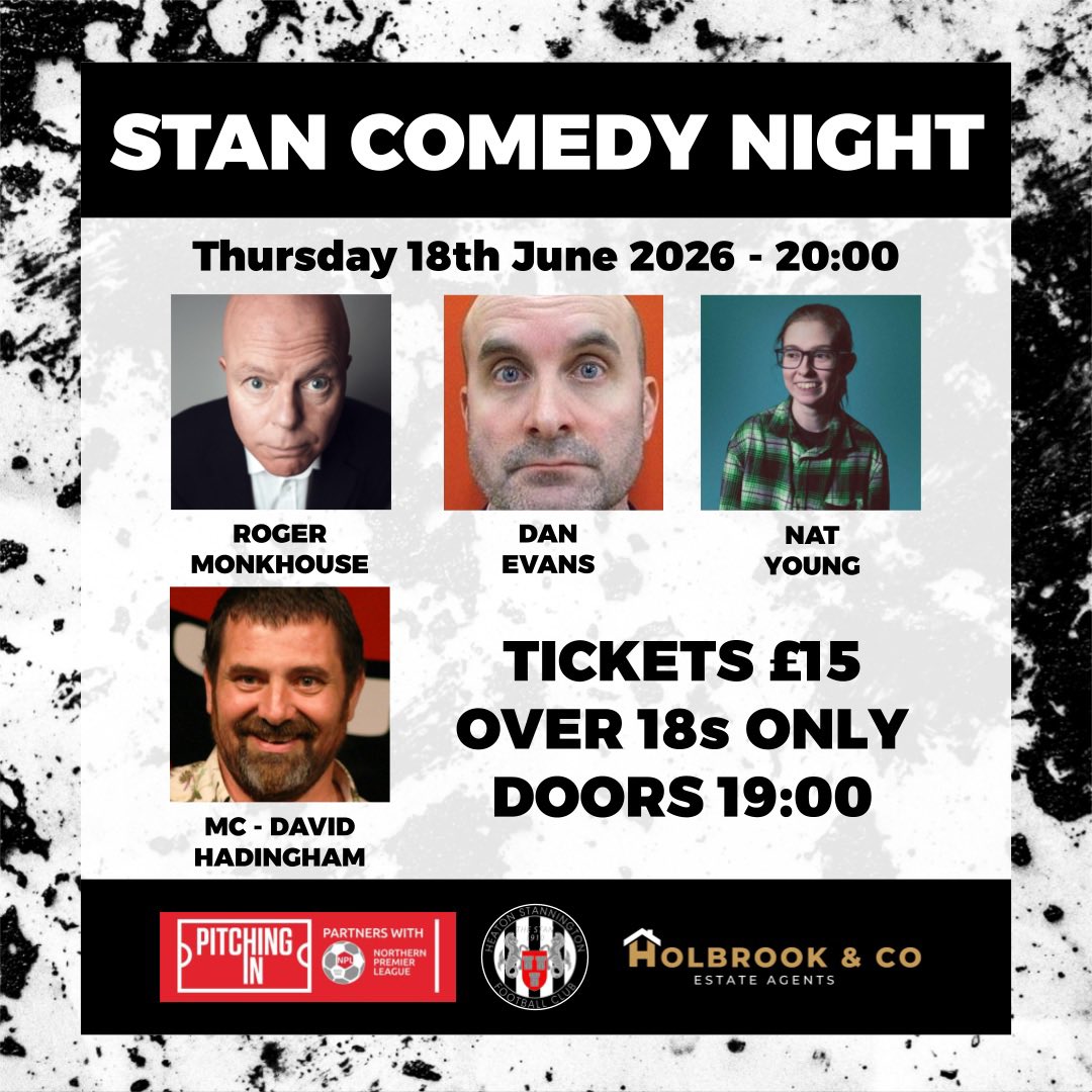 Heatonstan's tweet photo. 😂 Our next Stan Comedy Night is THREE weeks today! Have you got your ticket yet? Don’t miss out - they’re always incredibly popular!

Info + tickets: https://t.co/17rDotF0Mh https://t.co/nCZb2sTZBu