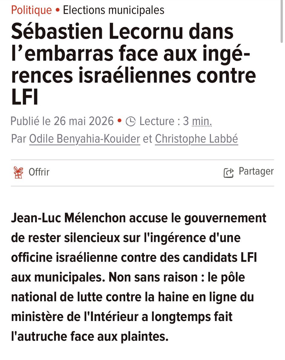 realmarcel1's tweet photo. C’est à la limite de la haute trahison, la complicité du gouvernement illégitime de Lecornu avec un régime criminel hostile qui manipule les élections françaises
Il faudra établir toute la chaîne de responsabilité et punir tous les coupables 
https://t.co/yhuOQep6qN https://t.co/xFJ3UmWAHe