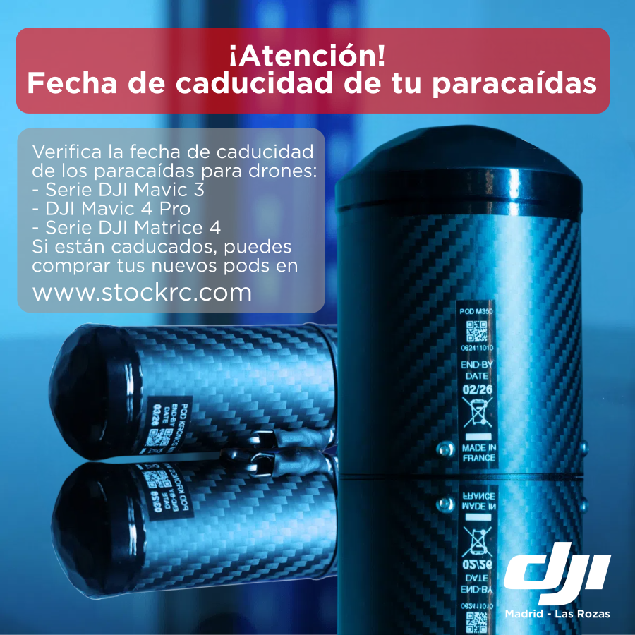 stockrc's tweet photo. ⚠️ ¡Atención! ⚠️
📅 Controla la fecha de caducidad de tu paracaídas
Si está caducado, puedes reemplazarlo aquí 👉 https://t.co/s4GtZwGKxq
#DJIMadridLasRozas #DJIMadridCuatroVientos #StockRC #Dronavia https://t.co/5S8bXMMxQY