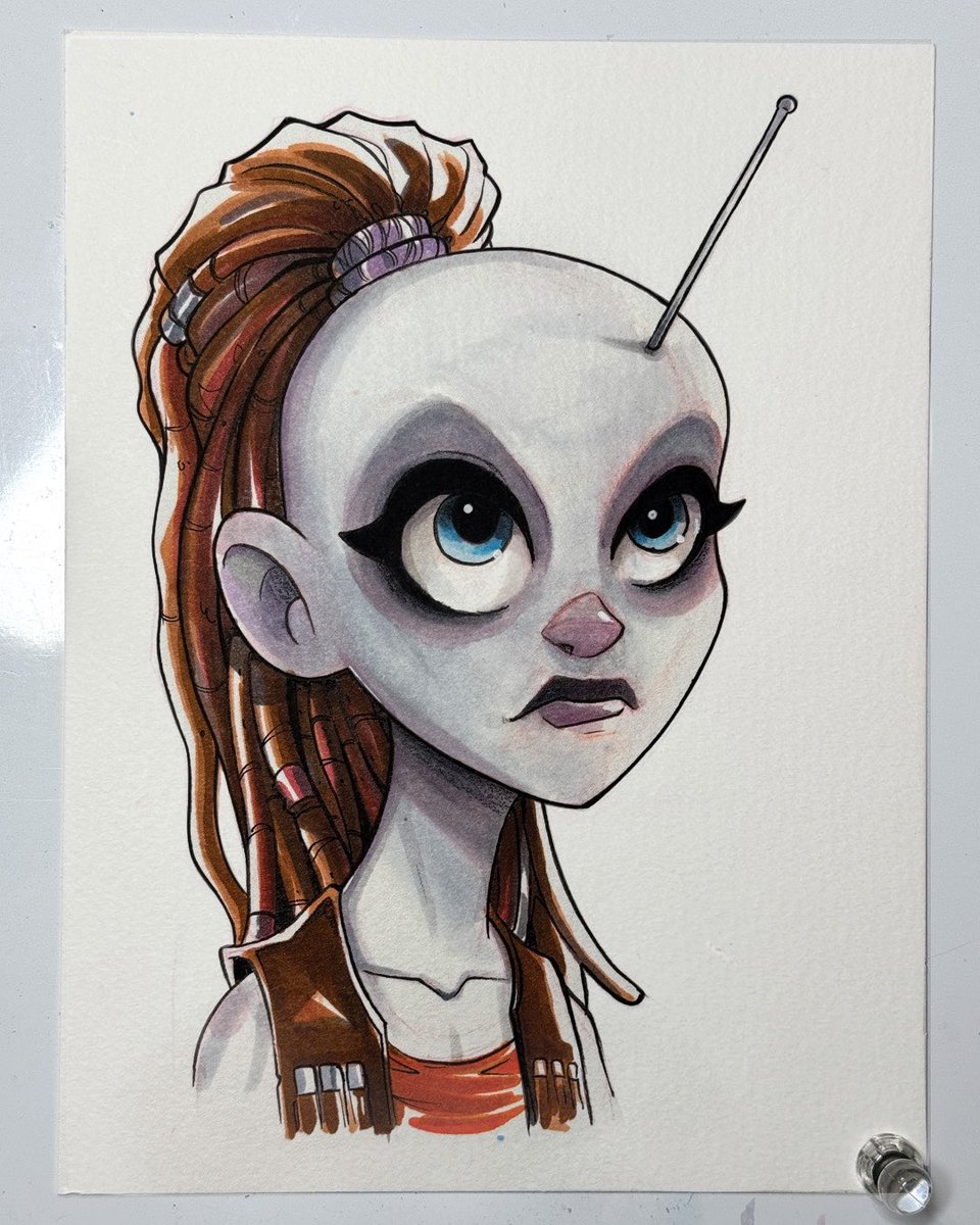 Uminga720's tweet photo. Aurra Sing sketch. Keeping the daily new Star Wars portraits going with this bounty hunter. She’s available in my shop ( https://t.co/dituZG0eIn ).
#aurrasing #clonewars #starwars #bountyhunter https://t.co/KIJRNWVNqP