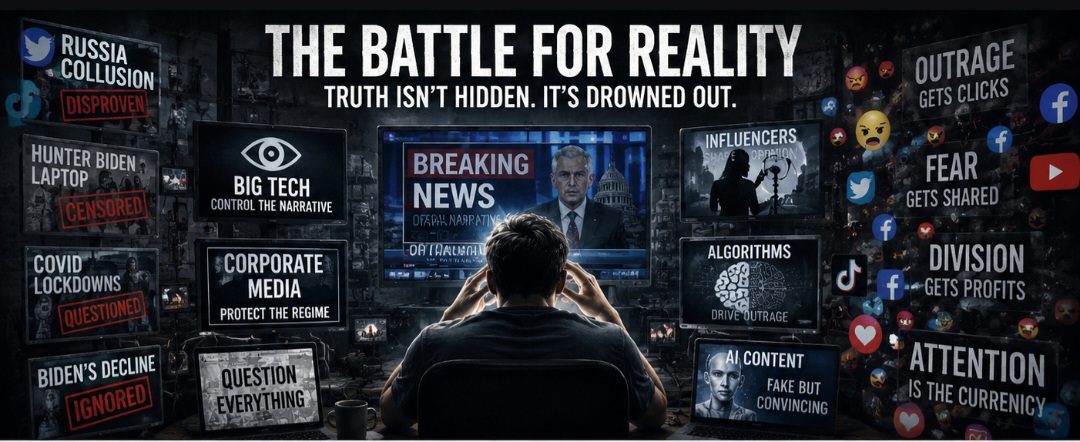 amadefoundation's tweet photo. Politics has become entertainment for a nation addicted to outrage.
Every tragedy becomes content.
Every scandal becomes monetized.
Every American is pushed into emotional warfare 24/7.
People aren’t starving for information.
They’re starving for truth.
#America #PoliticalTheater #WakeUp #Freedom #CultureWar

If this matters to you, take a minute to read the full piece.  Link is dropped below.