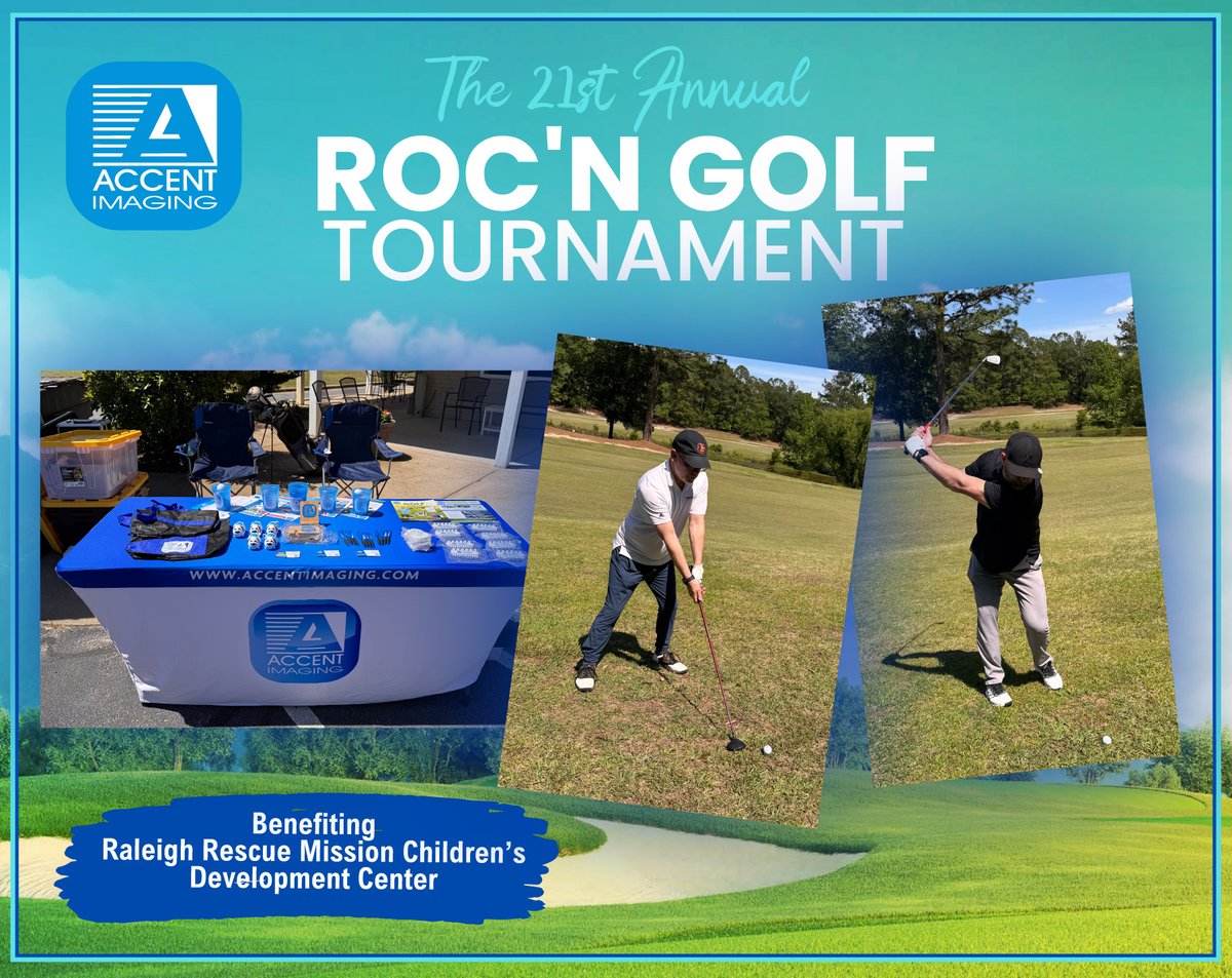 AccentImaging's tweet photo. We were honored to participate in and help sponsor the 21st Annual Roc ’N Golf Tournament benefiting the Raleigh Rescue Mission. This year’s tournament was especially exciting because, together, we helped raise the largest amount in the event’s history! https://t.co/58DB9pt3KT