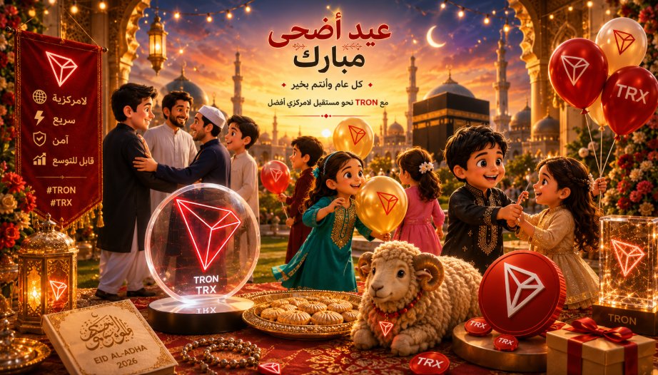 RapperVina's tweet photo. @TronDao_AR أرق التهاني بمناسبة العيد السعيد! مع #TRON تكتسي أوقاتنا طابعاً مبتكراً على البلوكشين، أتمنى لكم أياماً تنبض بالحب والوئام، ومحافظ رقمية يملؤها الرزق والبركة وتزدحم بعملات $TRX الثمينة. 🌟🕌✨ https://t.co/8vcuJl9Toc