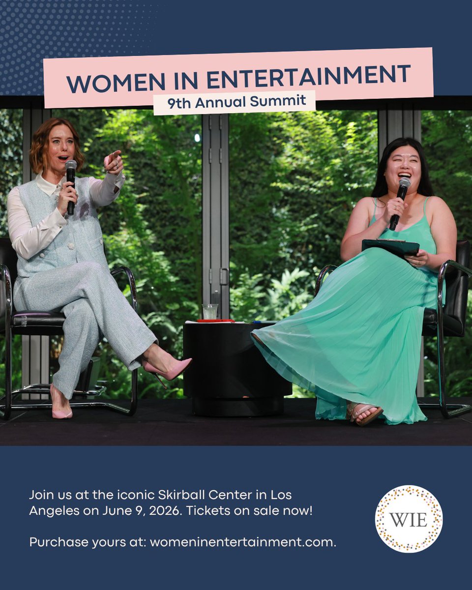 WIEntertainment's tweet photo. This is where the future of entertainment takes shape ✨

The Women in Entertainment Summit returns to Los Angeles on June 9, 2026 for its 9th year!

🎟️ Get your ticket here. https://t.co/ljCP8OQgnX https://t.co/3Fsqn81Z0F