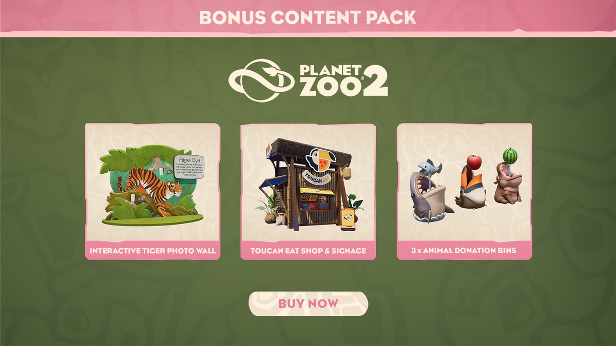 MORE content you say? Pre-order Planet Zoo 2 and get the Bonus