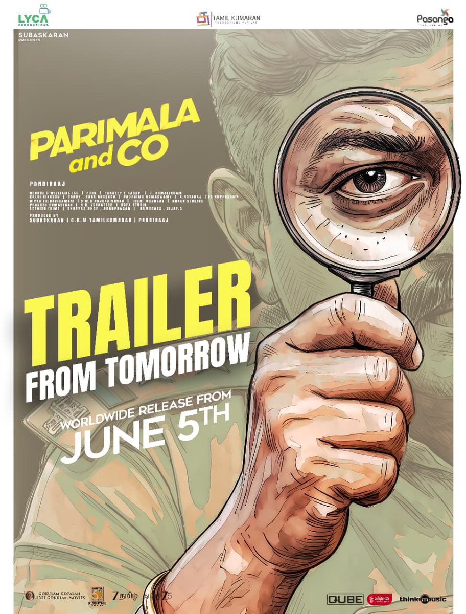 TTSR_Official's tweet photo. #ParimalaAndCo Trailer From Tomorrow 📣🔥
#ParimalaAndCoFromJune5 💥
@TTSR_Official @vijayavikashm
#Jayaraman #Urvashi #Sandy #SingamPuli #Mysskin #YogiBabu #Shoban #FoxN #Pandiraaj #CinemaUpdate #KollyWood #Cinema #TTSR #TamilTVSatellitesRights #VijayaVikash
#VIJAYAVIKASHM https://t.co/tHFns7NcXe