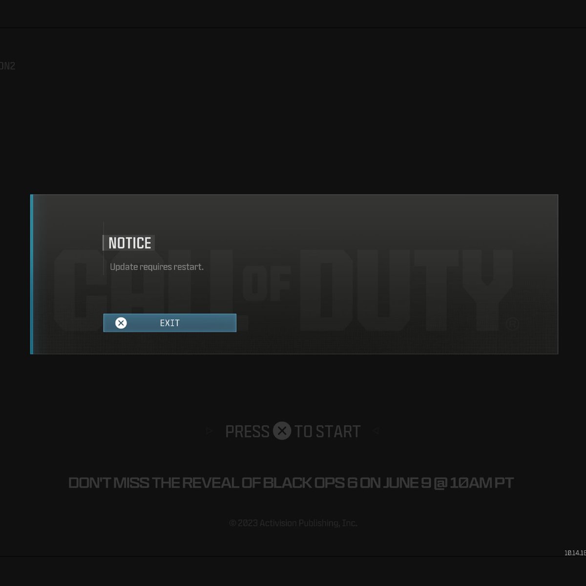 Dexerto's tweet photo. Infinity Ward has confirmed it is looking to remove the "update requires restart" message in Modern Warfare 4 https://t.co/r9fCRkAsL9