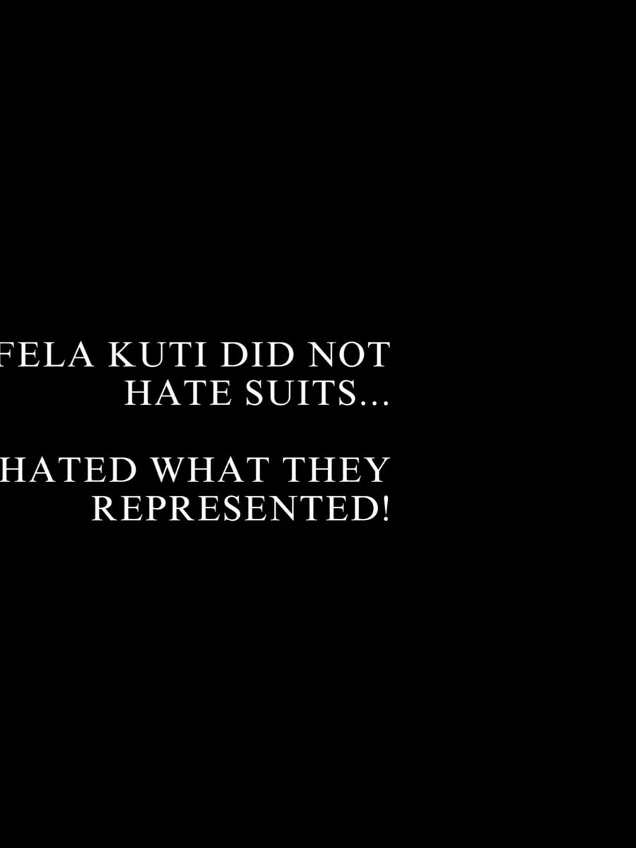 StyleproMag's tweet photo. Fela Kuti did not hate suits because they were foreign. He hated what they came to represent.

In “Gentleman,” the suit becomes more than clothing; it becomes a performance of validation, worn by people taught to associate Europe with sophistication, intelligence, and status.

The irony, of course, is that the “gentleman” is sweating inside the costume and still refuses to take it off.

But the conversation feels more complicated today.

Modern Nigerians exist inside a global economy where visibility often depends on proximity to the West. Designers seek Paris recognition, Afrobeats dominate foreign charts, and migration has become a survival strategy for many young people.

So, what happens to Fela’s rejection in this reality?

Is the suit still imitation, or has it become an adaptation?

“Why Fela Hated Suits” explores what “Gentleman” was really saying about validation, identity, and the uncomfortable tension between global ambition and local self-worth.