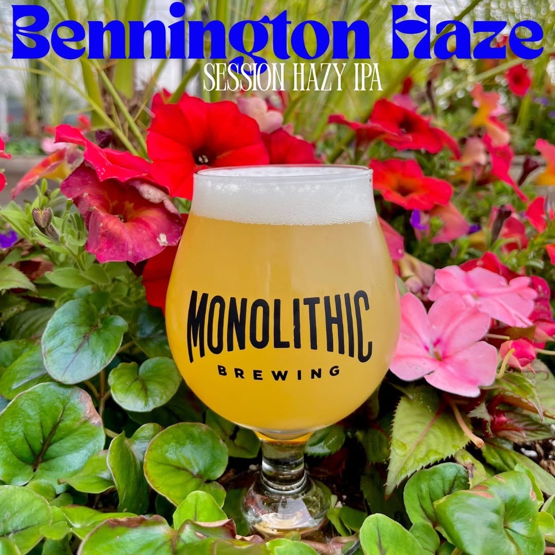 MonolithicB's tweet photo. Our annual Session Hazy IPA for Bennington Daze is back on tap now!

Bennington Haze – 5.2% abv - A Session Hazy IPA brewed for special for Bennington Daze. If you love Juice City then you’ll love this because we loaded it up with Citra, Krush, and HBC-630 hops.

Open at 3pm. https://t.co/TOyGaVkFeg