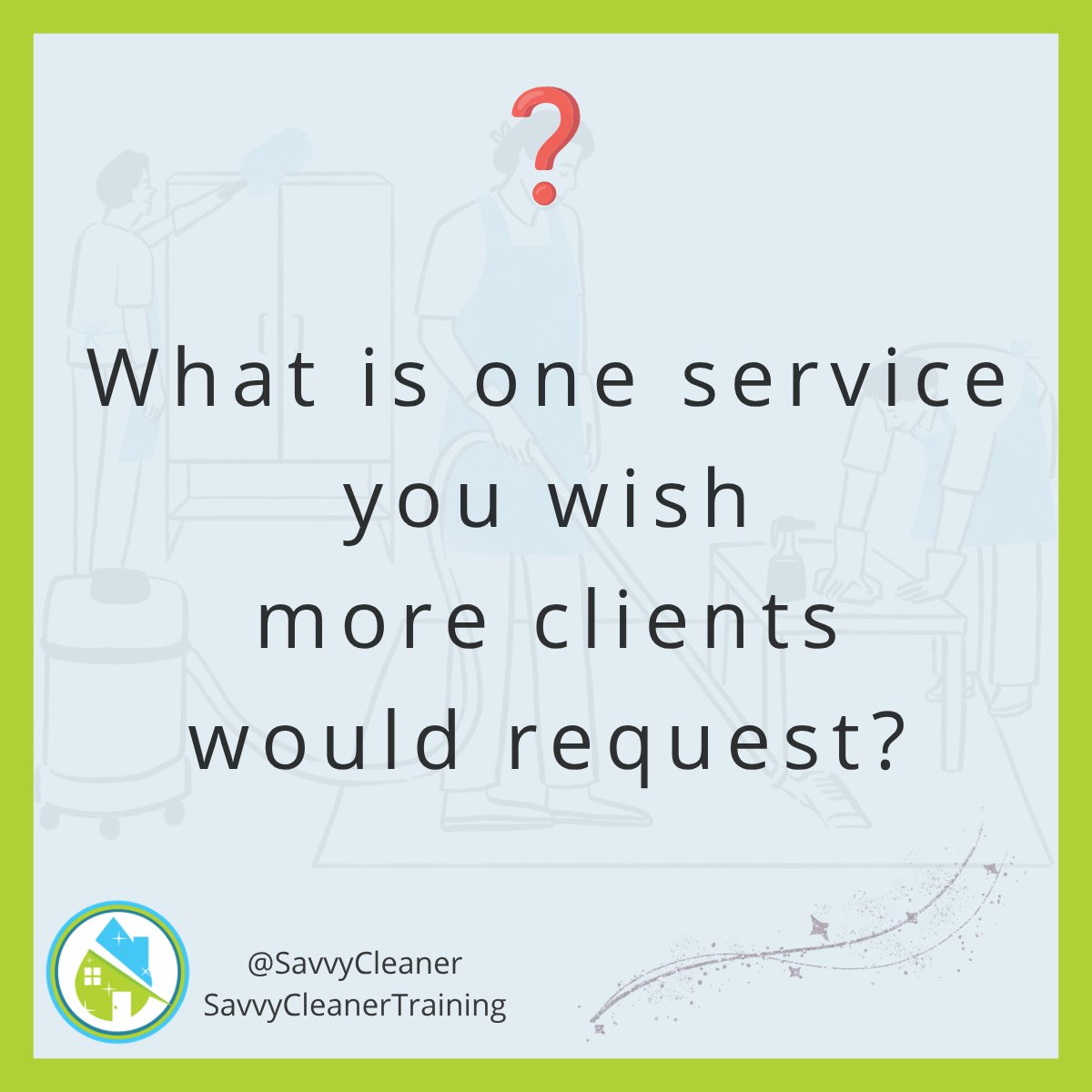 SavvyCleaner's tweet photo. ❓ What is one cleaning service you wish more clients would request?
The little details that make the biggest difference.
Baseboards, inside cabinets, blinds, ceiling fans, or decluttering help.
What's yours?
#SavvyCleaner #AskAngelaBrown #AngelaBrownCleaning https://t.co/S6WtHxqMLi