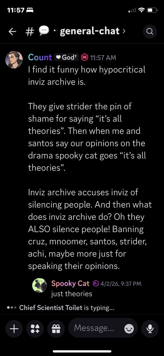 CountElijah's tweet photo. @InvizArchive is not something we should be following. I have no problem with following bbb or lbs, but I expect that when you do, you make logical decisions/points. Inviz archive just silences people who speak their own opinions, doing what they hate inviz for. 
#skibiditoilet https://t.co/TRu1a9qW2H