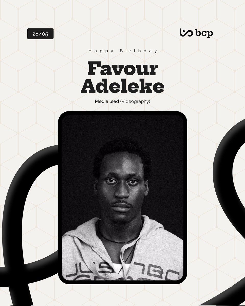 bcp_origins's tweet photo. Happy Birthday to a creative force that has been part of this journey from day one 🎥✨

The way you tell stories through visuals, and show up with excellence is something we genuinely do not take for granted.

Happy Birthday once again, Favour 🖤
With love from all of us at BCP. https://t.co/U8k1LYHB9J