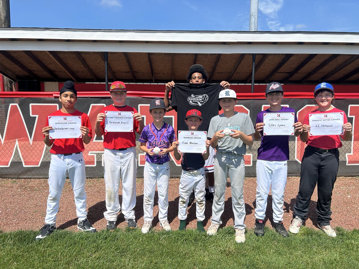 EvansvilleHarr1's tweet photo. As camp comes to an end we want to highlight our award winners!
Coach- Chance Jones 
Speedster-Josh Singh
 Hardest Hitter- JJ Hobgood
Flamethrower- Gray Roberts
Long Ball- Silas Lyons
Warrior Award- Finn Maslan
Co MVP- Memphis Spurlock
Co MVP- Hudson Gilliam

#GoWarriors https://t.co/9X3lksGiVB