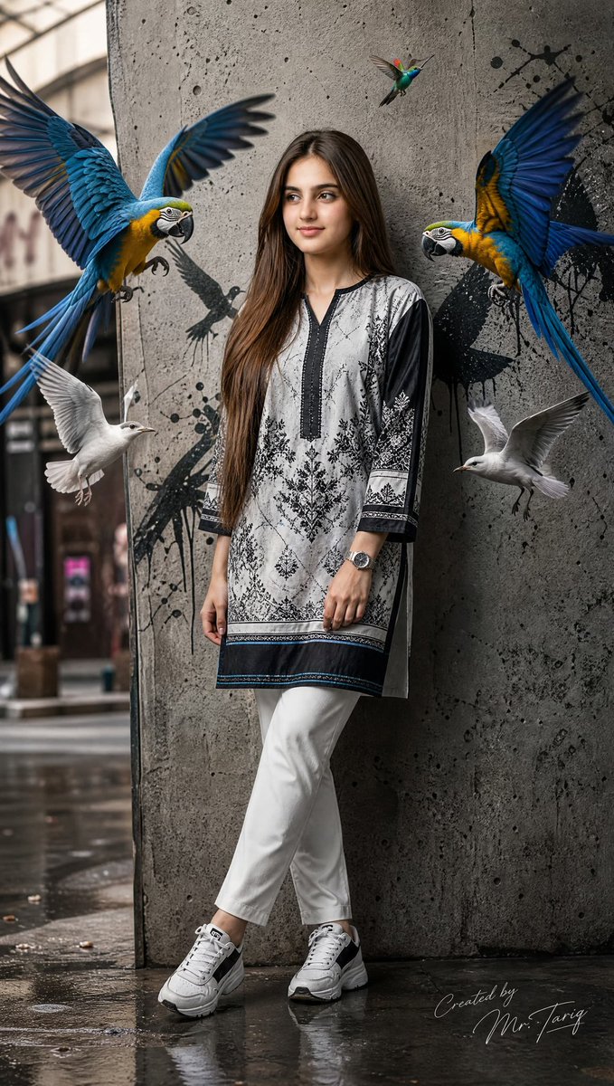Pakistani Street Fashion with Birds