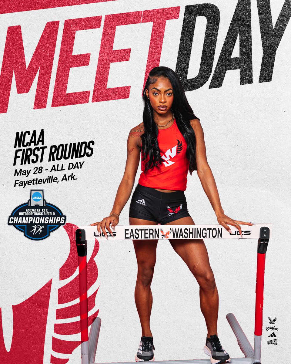 EWUTFXC's tweet photo. Day 2️⃣ is Jordyns day! Time for some hurdles!
#GoEags https://t.co/DYtJoKmHHo