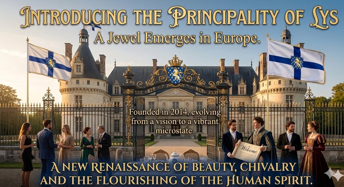 LysGov's tweet photo. Europe’s tiniest surprise? Maybe.
Worth following? Definitely.
#DiscoverLys #PrincipalityofLys #Lys #WeAreLys #Micronation #MicroState #StateCraft #StateCrafting #NationBuilding #CityState #Europe #European #TinyNation #SmallNation #PrinceOfLys #Community #MicronationCommunity https://t.co/MohAewAagl