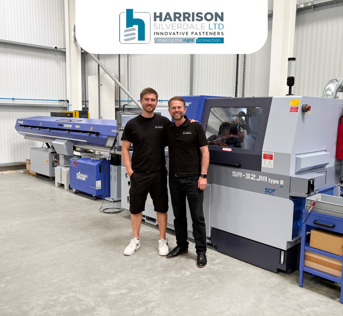 StarMicronicsGB's tweet photo. Following the successful delivery and installation of their new Star SR-32JIII Type B sliding head lathe, the team at Harrison Silverdale is this week undertaking a dedicated setting and operator training programme led by applications engineers Bart Lazarski and Dennis Williams. https://t.co/paOlwCRGmq