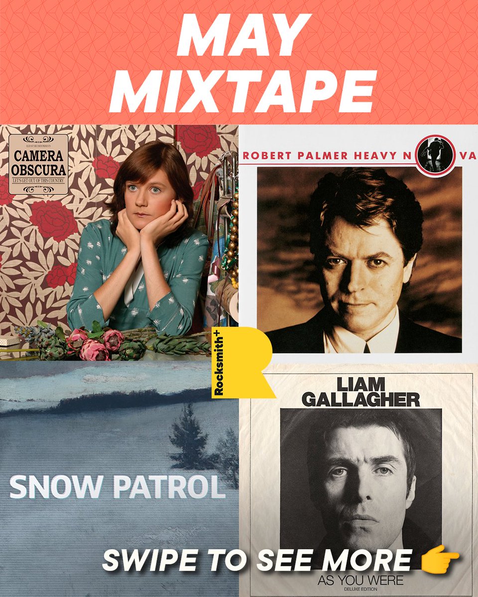 rocksmithplus's tweet photo. 🎵 MONTHLY MIXTAPE NOW ON ROCKSMITH+ 🎵

This month's drop spans four decades of British and Irish songcraft, from Robert Palmer's pounding 1988 chart-topper to Liam Gallagher's harmonica-laced solo debut, Camera Obscura's Glasgow indie-pop gem, and Snow Patrol's slow-burning anthem with its choral crescendo. 🎸🎹

🎸🎹 Bold - Liam Gallagher
🎸🎹 Simply Irresistible - Robert Palmer
🎸 Let's Get Out Of This Country - Camera Obscura
🎸🎹 Shut Your Eyes - Snow Patrol

Start playing now on Rocksmith+. 🔥

DOWNLOAD NOW FOR FREE 👉 https://t.co/ZdImfcZuF6

#rocksmith #rocksmithplus #ubisoft #musiceducation #guitar #guitarplayer #electricguitar #bassguitar #piano #pianist #keyboard #liamgallagher #robertpalmer #snowpatrol #cameraobscura