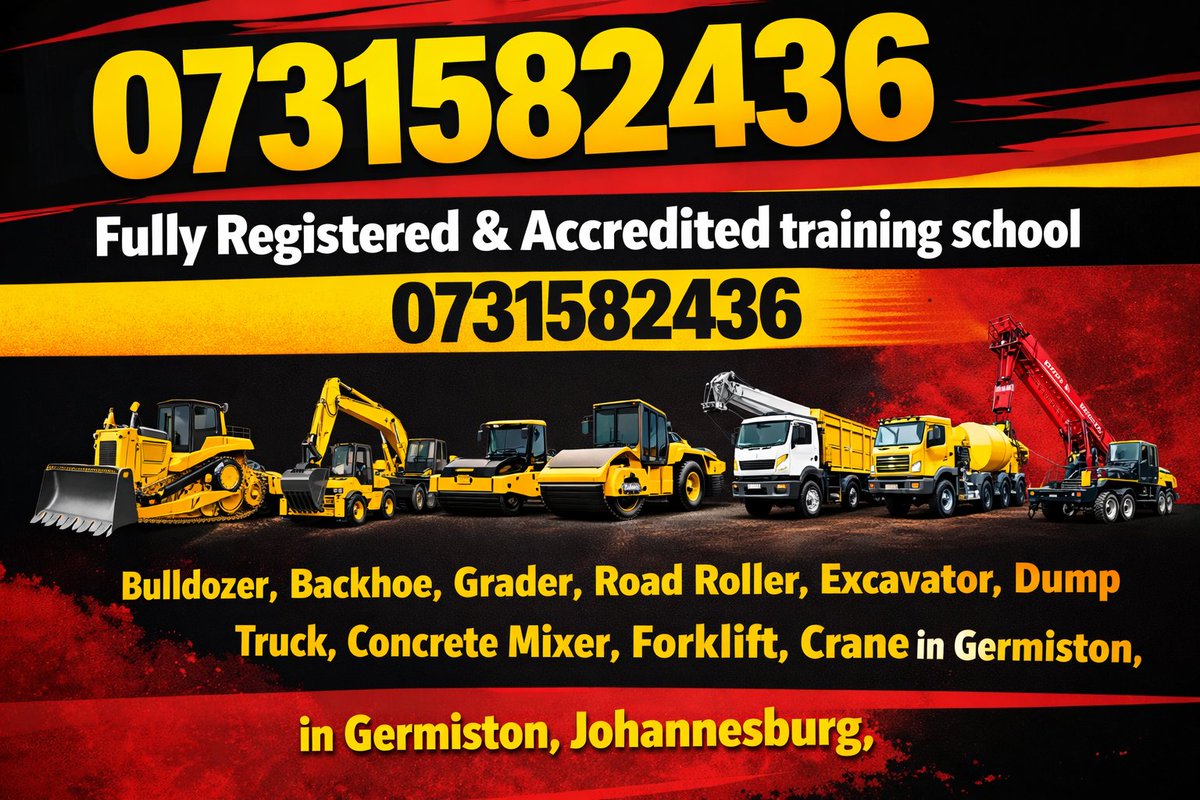 OperatorSchool's tweet photo. #TruckDriverTraining #SuperlinkTraining #BulldozerTraining #SouthAfricaTraining #HeavyMachineryTraining #OperatorCourses #MiningJobs #EngineeringTraining #ConstructionTraining #ForkliftLicense #MachineOperator #CareerDevelopment https://t.co/dcOv1IPlSK