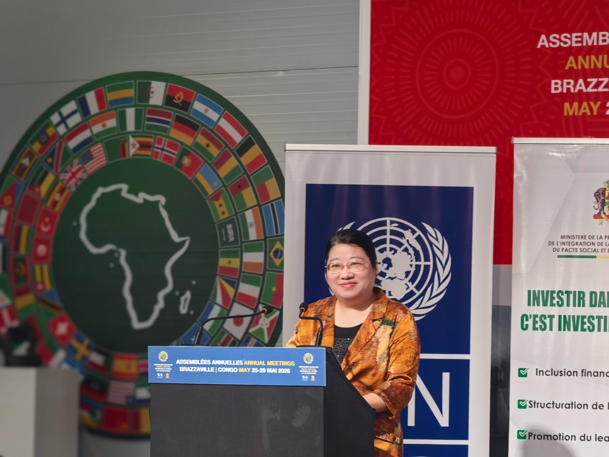 chinaembcongobz's tweet photo. Le 27 mai, S.E.Mme l’Ambassadeur @ANQINGChine a prononcé un discours lors de la Réunion en marge de la 61e Assemblée annuelle de la Banque Africaine de Développement (#BAD) sur le thème « l’inclusion financière et la protection des femmes ».  

5月27日，安青大使出席第61届非洲开发银行集团年会“金融普惠与妇女保护”主题边会并发表讲话。

@echo_vrai