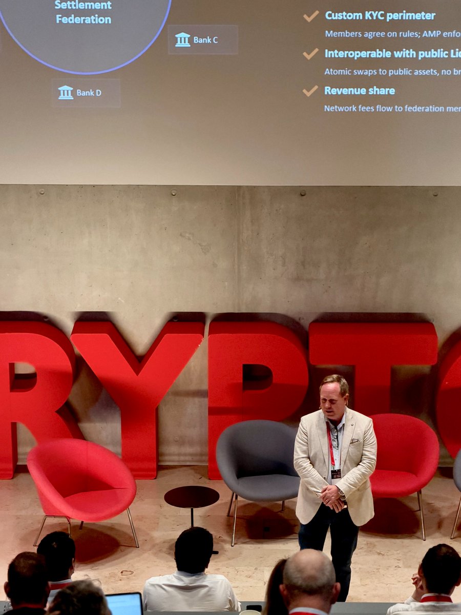 Blockstream's tweet photo. Custody. @Liquid_BTC. Tokenization. Data feeds.

Stefan Keller, Head of Delivery at Blockstream, live on the Main Stage at the @thecryptovalley Conference.

The future of finance runs on Bitcoin https://t.co/Tgm3NuWi9X