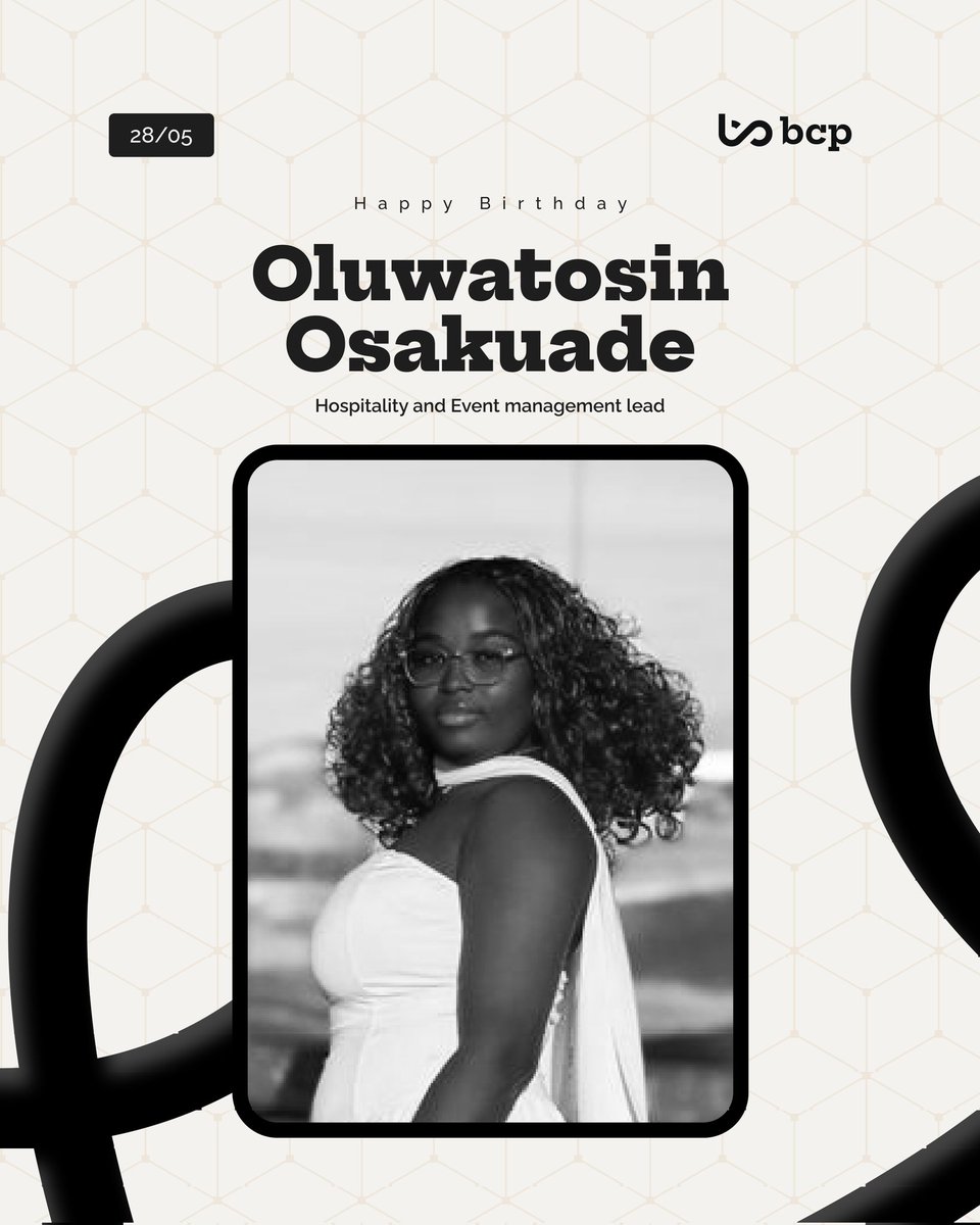 bcp_origins's tweet photo. Happy Birthday to someone who makes excellence a standard at BCP Origins🤍

The hospitality experience at BCP has always been intentional and top-notch because of all you do behind the scenes.

Happy Birthday once again, we’re grateful to have you with us🤍

With love BCP Origins https://t.co/eLzrzJ7SQV