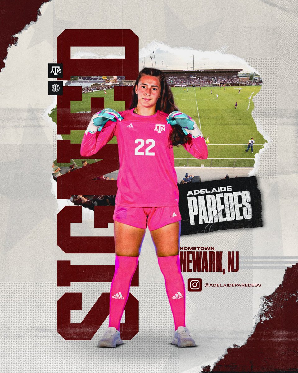 AggieSoccer's tweet photo. She's an Aggie! Welcome to the team, Adelaide 👍

#GigEm | https://t.co/1rsWXbc0Iz https://t.co/vsSZRZ0Prd