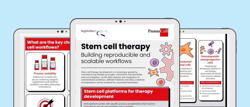 RegMedNet's tweet photo. Are you interested in exploring key stages of stem cell therapy development and the critical steps needed to ensure consistency, scalability and functionality throughout the workflow? 

Learn more in this infographic, ‘Stem cell therapy: Building reproducible and scalable workflows’! Download now! >>> https://t.co/5IUrbymkRC