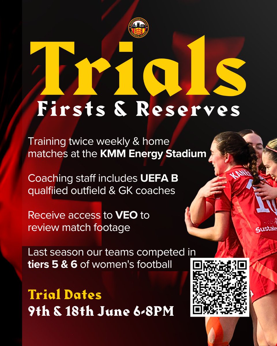 GCAFCWomen's tweet photo. We're holding trials next month! 🚨

To sign up, scan the QR code or go to this link:

https://t.co/GlYeigTQ3q

#gcafc #tigresses https://t.co/vJwQ4p7gNZ
