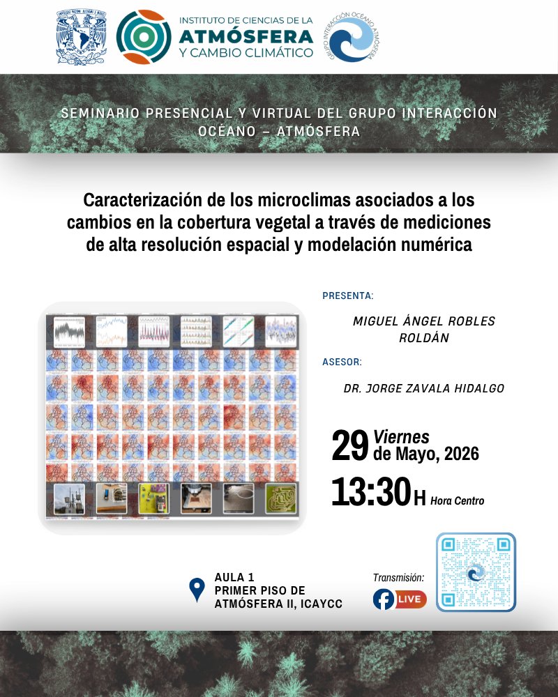 GrupoIoa's tweet photo. 🌿🌡️ #ViernesDeSeminario | Grupo IOA
 
¿Por qué algunas zonas de una ciudad pueden sentirse más cálidas o frescas que otras? 🤔

Entérate este viernes 29 de mayo 👇
👨‍💻Miguel A. Robles 
⏰ 13:30 h (Centro de México) 
Síguenos en vivo: https://t.co/uOHwV0BE3h

#Clima #urbano https://t.co/J6ppAfblrW