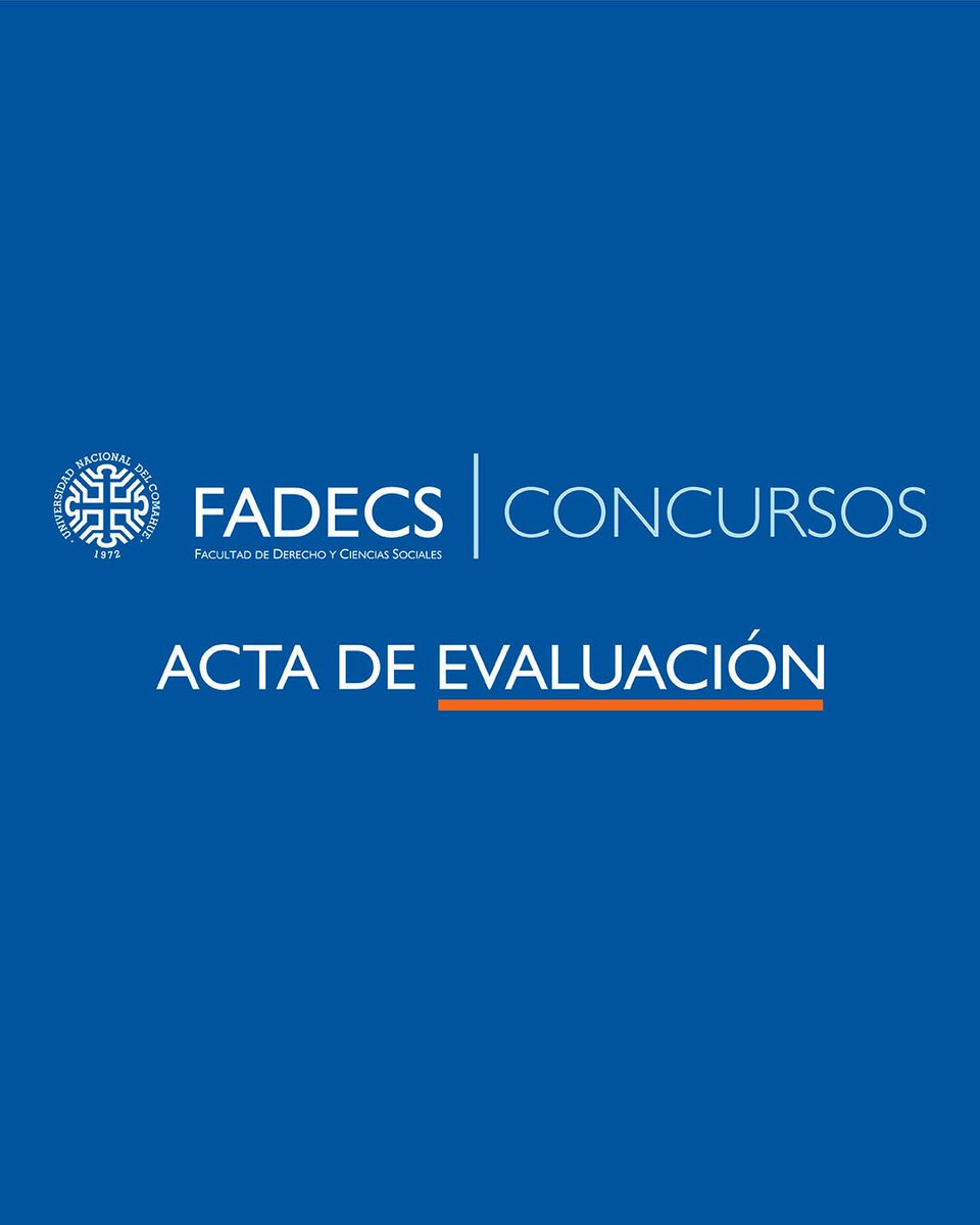 fadecsunco's tweet photo. ACTA DE EVALUACIÓN | Departamento de Ciencias de la Información y Comunicación Social. Resolución Nº0299/2025-CD-FDCS

Leer más https://t.co/KZPmJvb5cj https://t.co/cwQUHmH9im