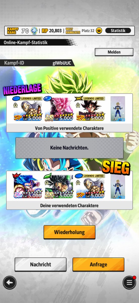 Hidden1435220's tweet photo. @Raiyuden_YT People who vote yes are just glazing. I don’t think it’s normal to see Goku Black in every PvP match instead of the new anniversary units. Why did I even summon on the Part 1 banners if the LR Rose banner has all the top units? https://t.co/MKzqqlqG5z