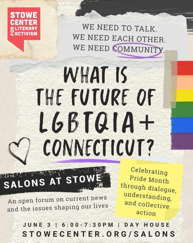 raghibct's tweet photo. Excited to join the panel for the upcoming Salons at Stowe: Pride Month Forum on June 3rd at the Stowe Center for Literary Activism, an organization dedicated to advancing social justice through dialogue and civic engagement. Looking forward to an important conversation 🏳️‍🌈 https://t.co/I1FYPNeKQX