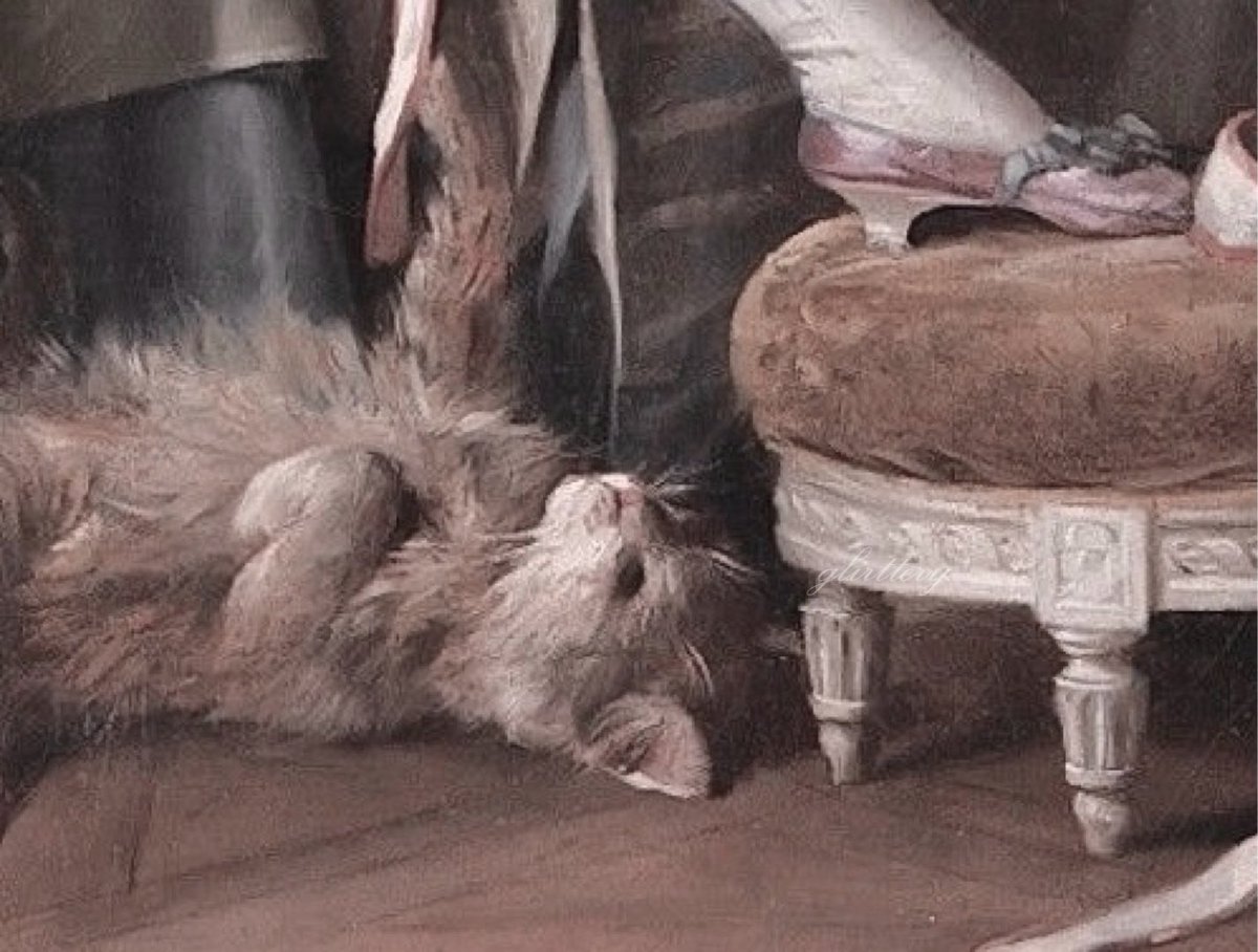 glirttery's tweet photo. obsessed with how they used to paint cats back then https://t.co/DSknCAhrXK