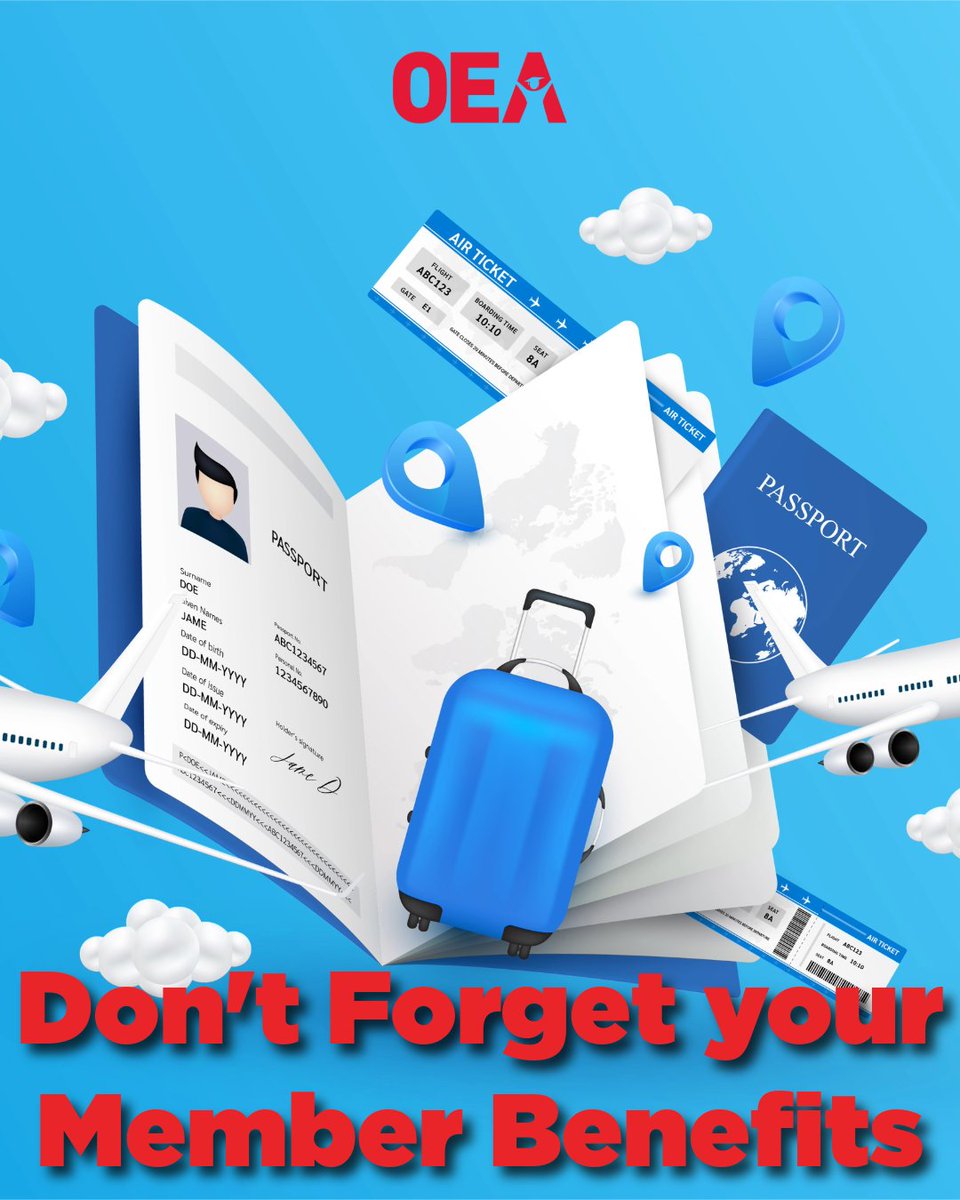 okea's tweet photo. Your OEA membership takes you places. ✈️ Discounts on travel, hotels, and more — plus professional development, legal protection, and a statewide support system backing you up. Perks for the classroom AND beyond. https://t.co/1f54zsSeSS