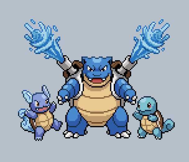 charmander_px's tweet photo. Squirtle and friends #pixelart https://t.co/HYn7nEGwDo