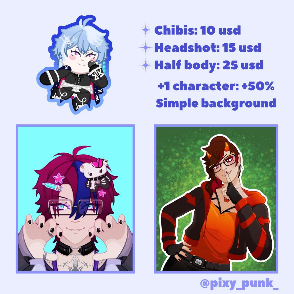 pixy_punk_'s tweet photo. 💫 Emergency C★mms 💫

My dad had his salary reduced recently, so I'm opening c★mms to help out around the house more. I got a new job too, but anything helps!!

★ Fanart, OCs, Yume 👍
★ P4yP4l only
★ Send me a DM if you're interested!
★ Please read my TOS https://t.co/vnBClGpY7V