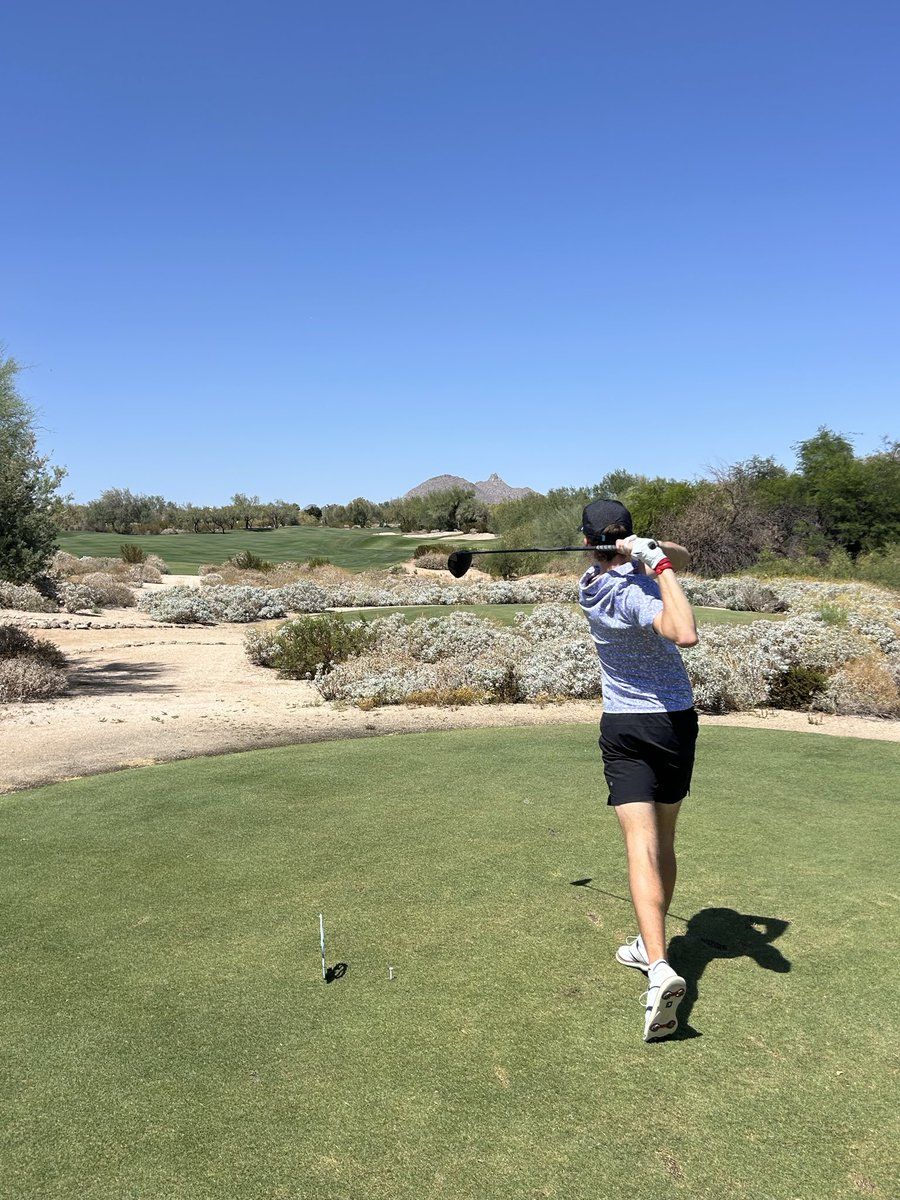 jmasonLC's tweet photo. Day 1️⃣ is in the books in Scottsdale. Grady and I played Grayhawk Golf Club- Raptor. Course was in great condition and not too hot! Day 2️⃣, playing TPC Scottsdale- Stadium Course.👊🏼 https://t.co/gcLhfOzlFR
