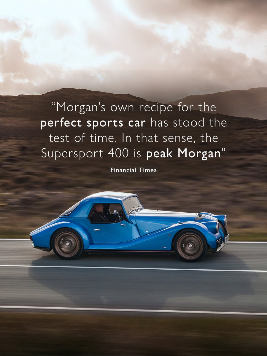 morganmotor's tweet photo. The first drive reviews for Supersport 400 are here, and our most powerful flagship to date is already leaving a lasting impression. Read now👇

🔗 evo:  https://t.co/aURzgcmSEZ
🔗 Autocar: https://t.co/M1L1e9DHMz
🔗 FT: https://t.co/fVVAveBdkT
🔗 Tatler: https://t.co/5BlcADOQDc https://t.co/7MIGufKo5v