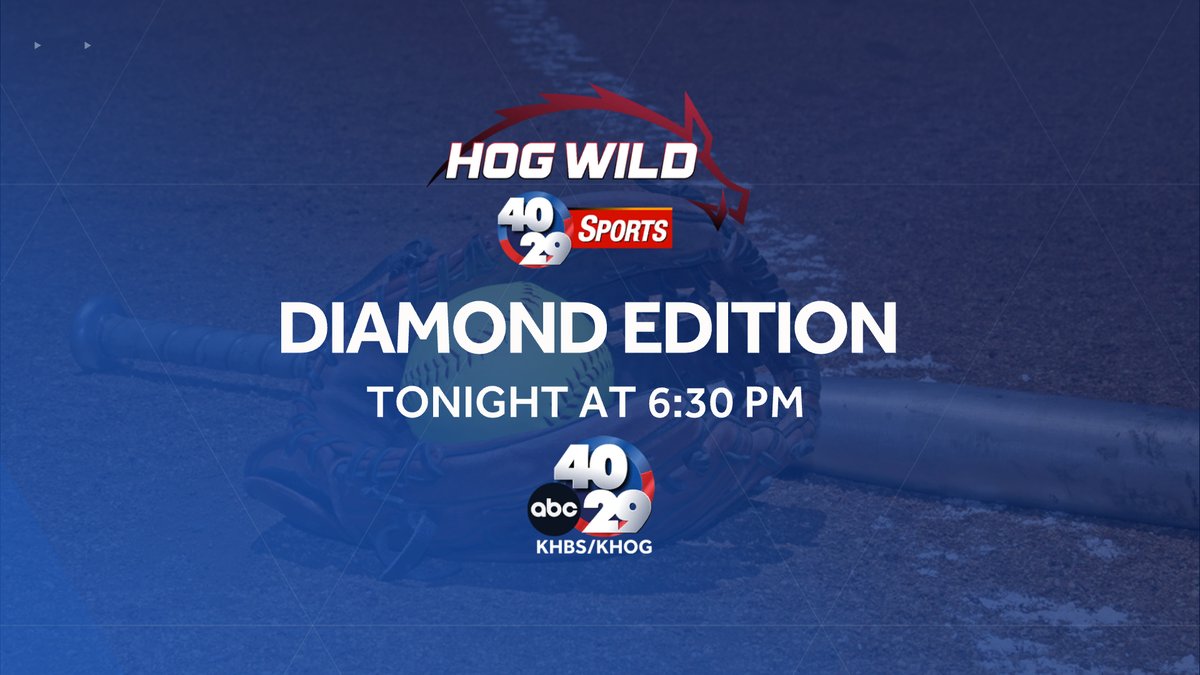 4029news's tweet photo. Be sure to watch the Hog Wild: Diamond Edition at 6:30 p.m. tonight ahead of the Razorbacks' first-ever College World Series softball game.

#wps #WCWS https://t.co/xCb9ndMWjD