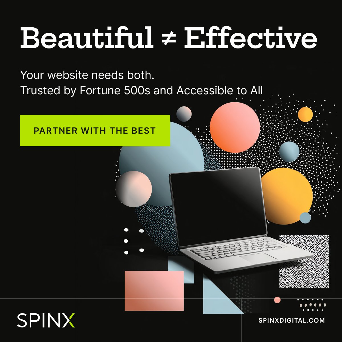 SPINXDigital's tweet photo. Beautiful ≠ Effective.

Your website needs both.

Trusted by Fortune 500s.
Accessible to all.

https://t.co/nWfe7muqUh
 
#WebDesign #Accessibility https://t.co/LLVZINVPIN