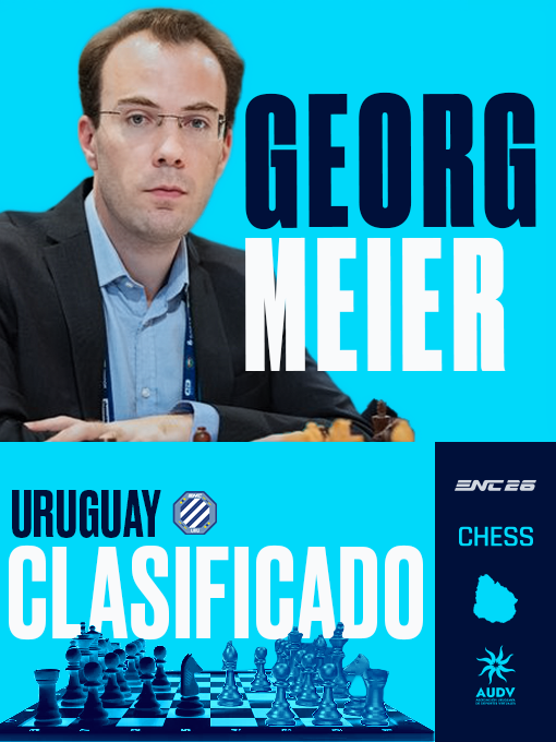 TeamURU_Esports's tweet photo. Uruguay dice presente en @ENC_EN  y logra la clasificación directa en Chess de la mano de Greorg Meier @GMGeorgMeier , el gran maestro de ajedrez 🇺🇾👏 que gracias a su desempeño individual consigue la primera clasificación para la celeste.

Aún hay chance de anotarse en la qualy de chess que mantiene la posibilidad de tener otro represenate nacional ya que en disiplinas individuales pueden competir hasta 2 personas por país en el evento principal.

📋✍️⬇️
https://t.co/dB9BnUCNuV