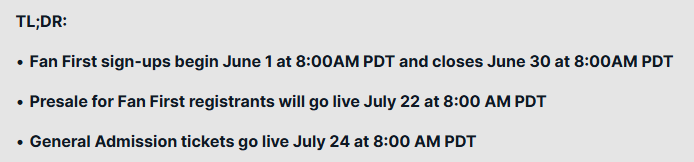 DShyKnock's tweet photo. Worlds in North America Ticketing Information

If you are trying to get Finals tickets in NYC, you must be on top of this process or you'll be forced to buy resale. Best chance will be with the Fan First presale but be early and ready for all queues

Good Luck Everyone https://t.co/cZhPg2zvYg