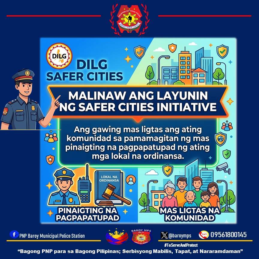baroymps's tweet photo. Malinaw ang layunin ngSafer Cities intiative ang gawing mas ligtas ang ating komunidad sa paramagitan ng mas pinaigting na pagpapatupad ng ating mga lokal na ordinansa.

#ToServeandProtect
#BagongPNPparaSaBagongPilipinas https://t.co/IpOsg0Og1I