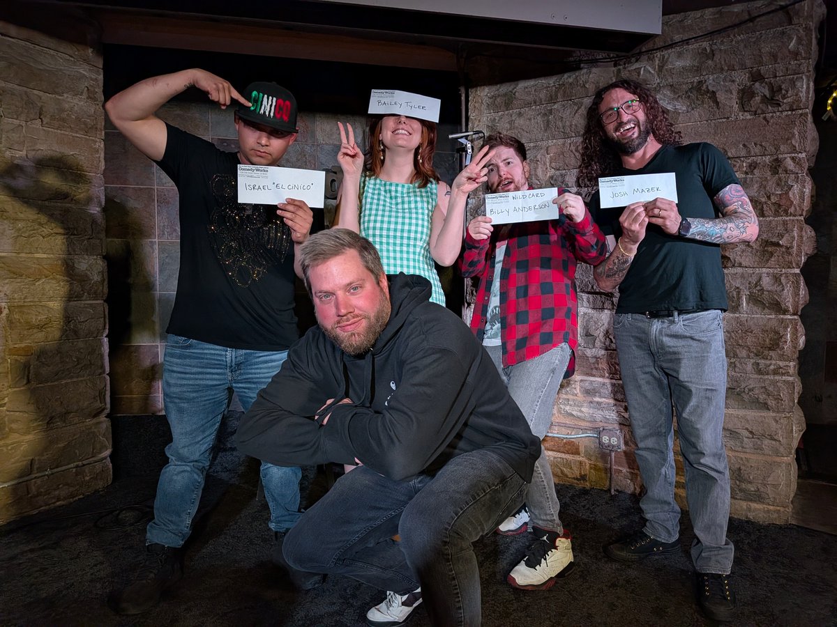 ComedyWorks's tweet photo. Week 4 of the New Faces Contest is in the books! Congrats to Bailey Tyler, Israel "El Cinico", and Josh Mazek for advancing to Round 2 and shoutout to Billy Anderson for taking the Wild Card spot!

Thanks to @ploognation for hosting! https://t.co/OrT3e0RosB
