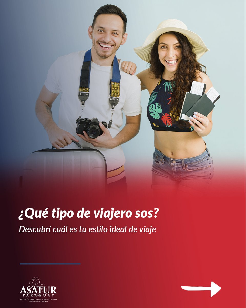 AsaturPy's tweet photo. 🌎✈️ 𝗖𝗮𝗱𝗮 𝘃𝗶𝗮𝗷𝗲𝗿𝗼 𝘁𝗶𝗲𝗻𝗲 𝘀𝘂 𝗲𝘀𝘁𝗶𝗹𝗼… ¿𝗰𝘂𝗮́𝗹 𝗲𝘀 𝗲𝗹 𝘁𝘂𝘆𝗼?
.
.
#ASATUR #TurismoParaguay #Viajes #AgenciadeViajes https://t.co/YJ0sXyfCIC