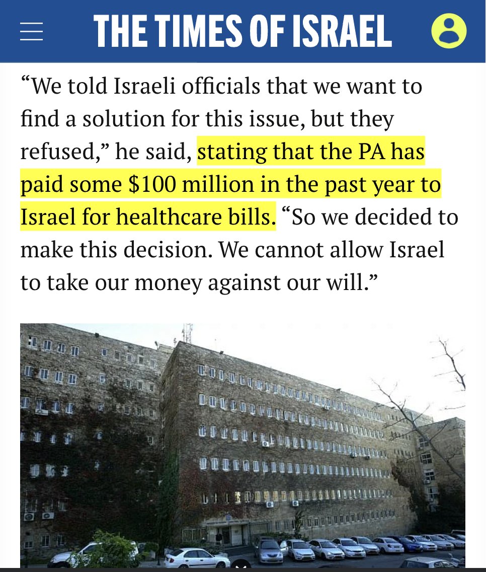muhammadshehad2's tweet photo. Two details to add:
1- Israeli hospitals profit massively from treating the handful of Palestinians they allow in (they charge the Palestinian Authority $100 million per year)

2- Israel blackmails Palestinian cancer patients; become an informant to get allowed out of Gaza

Sources:
https://t.co/QdIoLmSlPI
https://t.co/FSqKREe7Es